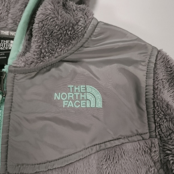 The Northface Oso Fleece Hoodie Full Zip Jacket! GirlsSize M 10-12 Gray GUC! - Picture 8 of 16